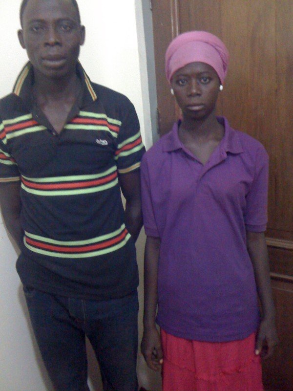 Sophia Yakubu of Daboya with her brother.